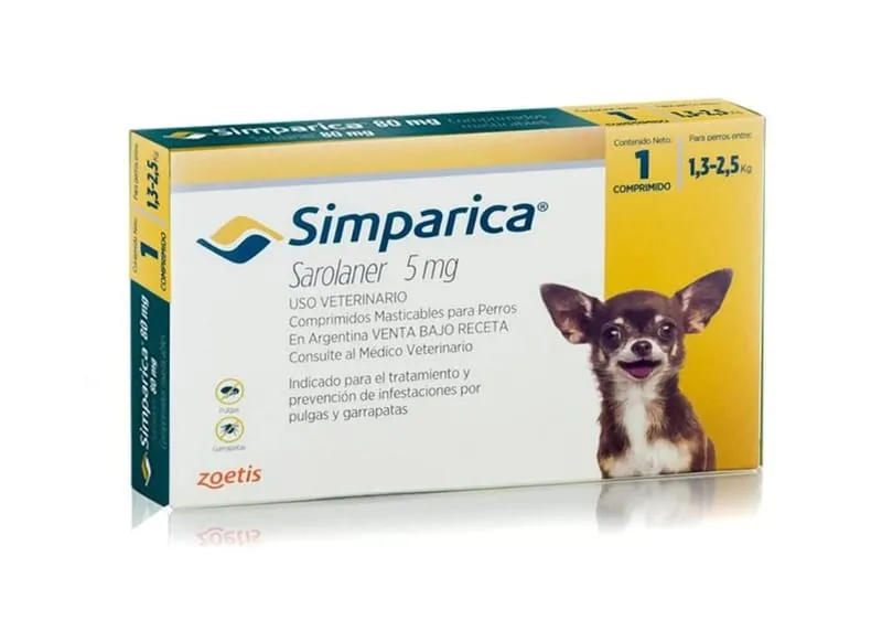 Simparica 1,3 a 2,5 kg