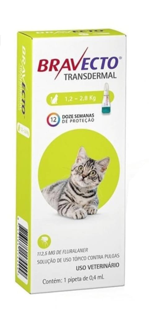 Bravecto 1,2 a 2,8 kg
