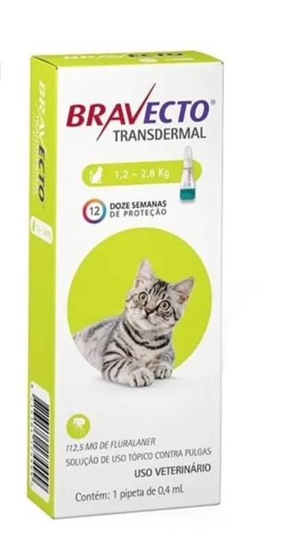 Bravecto 1,2 a 2,8 kg